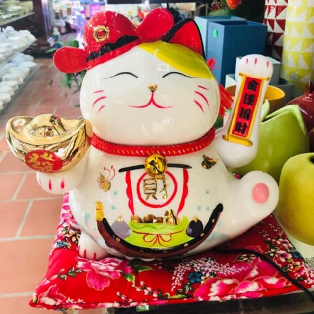 Mèo thần tài, mèo may mắn maneki neko size 25cm