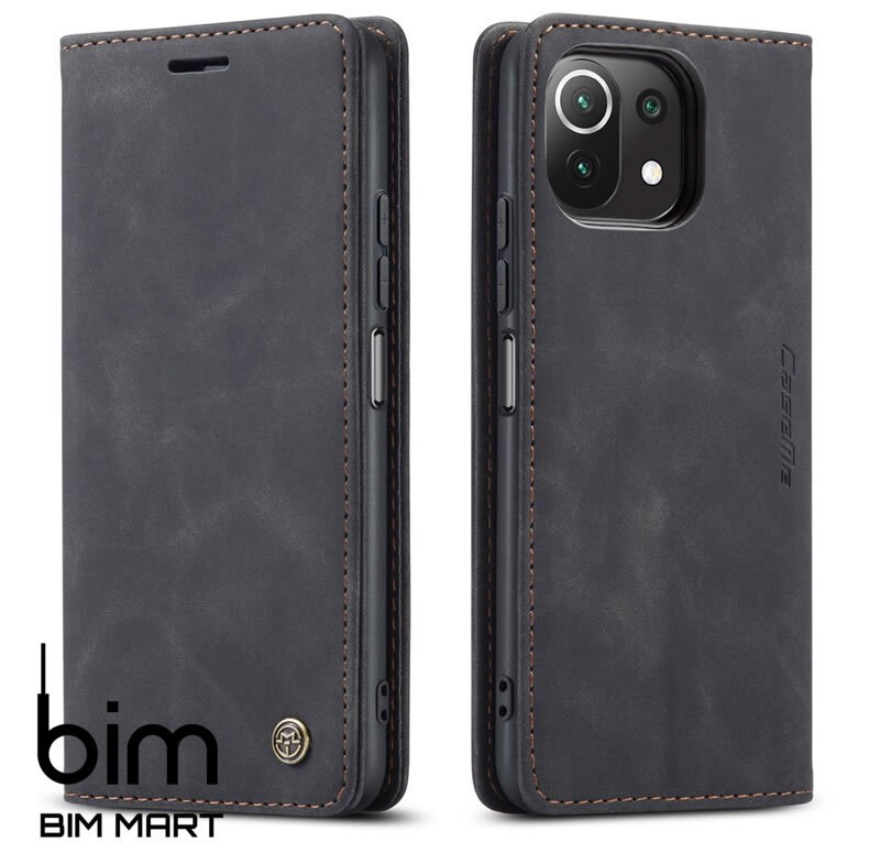 Bao da cao cấp dành cho Xiaomi Mi 11 Lite dạng ví chính hãng Caseme - Hàng Nhập Khẩu