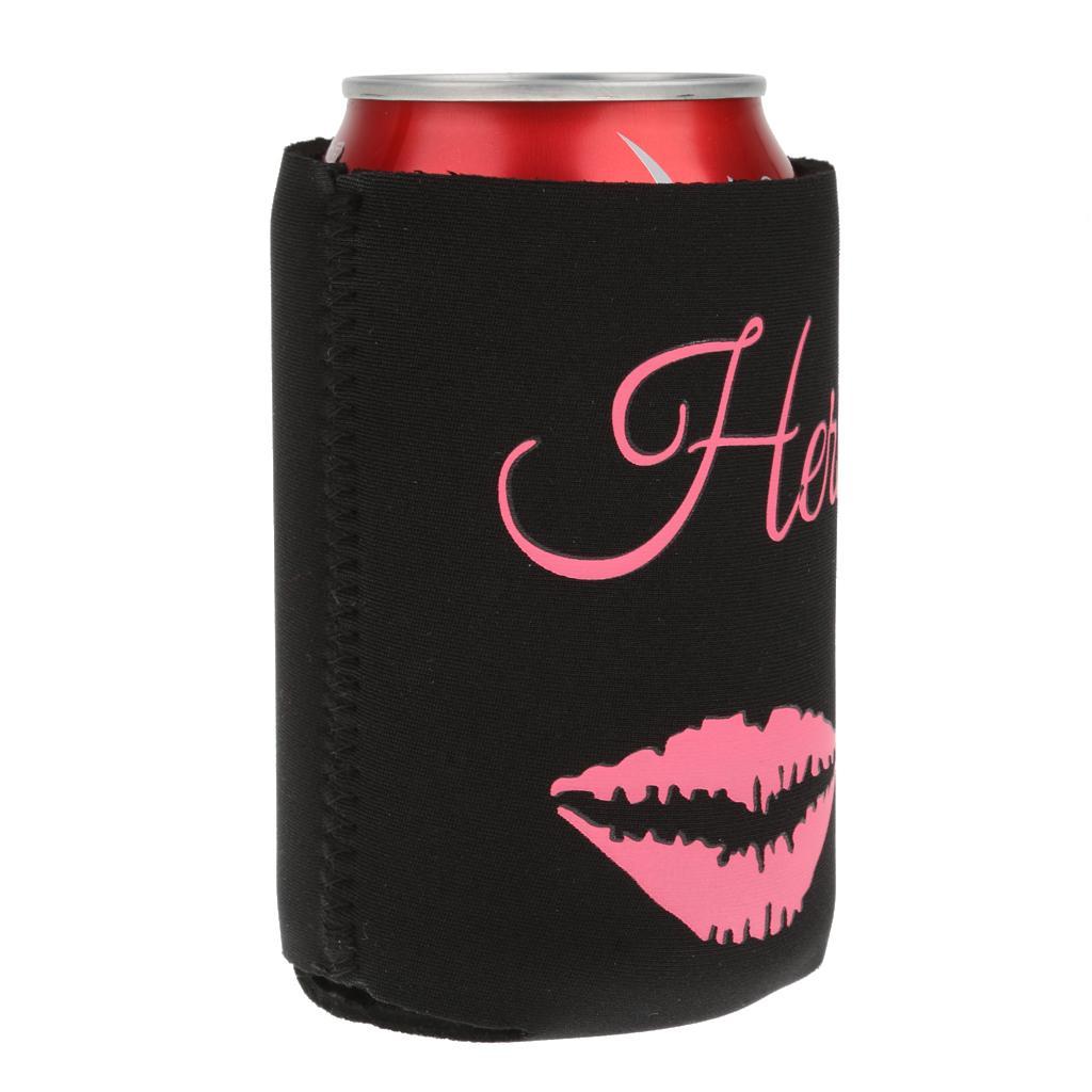 1 Set of Neoprene Wedding Beer Bottle Tin Can Cooler " His & Her" Cup Sleeve Holder