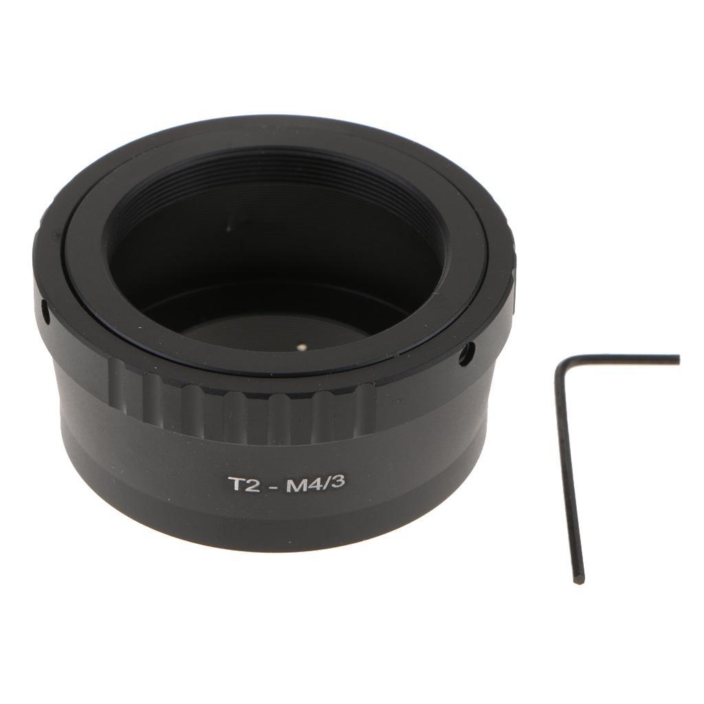 2 Pieces T2 Mount Lens Adapter to M 4/3 for  Cameras Telescope