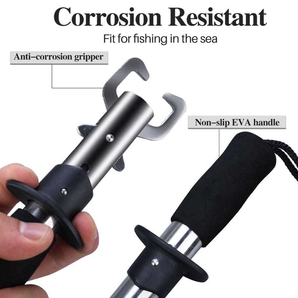 Portable Compact Stainless Steel Fish Lip Gripper Grabber Fishing