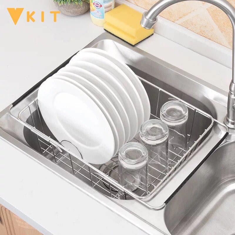 Giỏ rút inox đặt chậu rửa (có thể co giãn kích thước)  G01