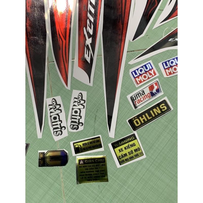 Tem exciter 2006 đỏ đen crom