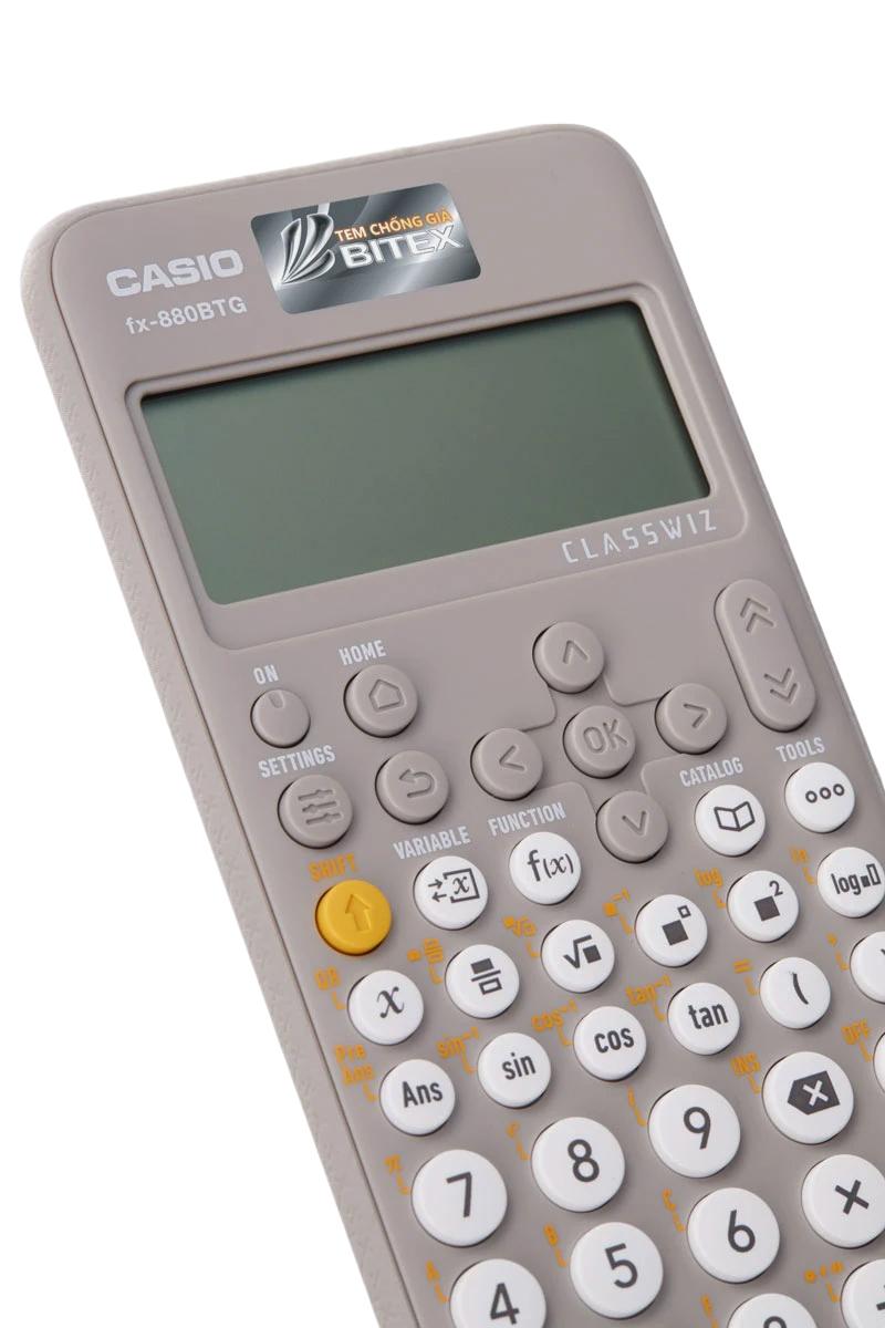 Máy Tính Casio FX-880BTG - Màu Xám + Bút Frixion Colors và G2 (Màu Mực Ngẫu Nhiên)