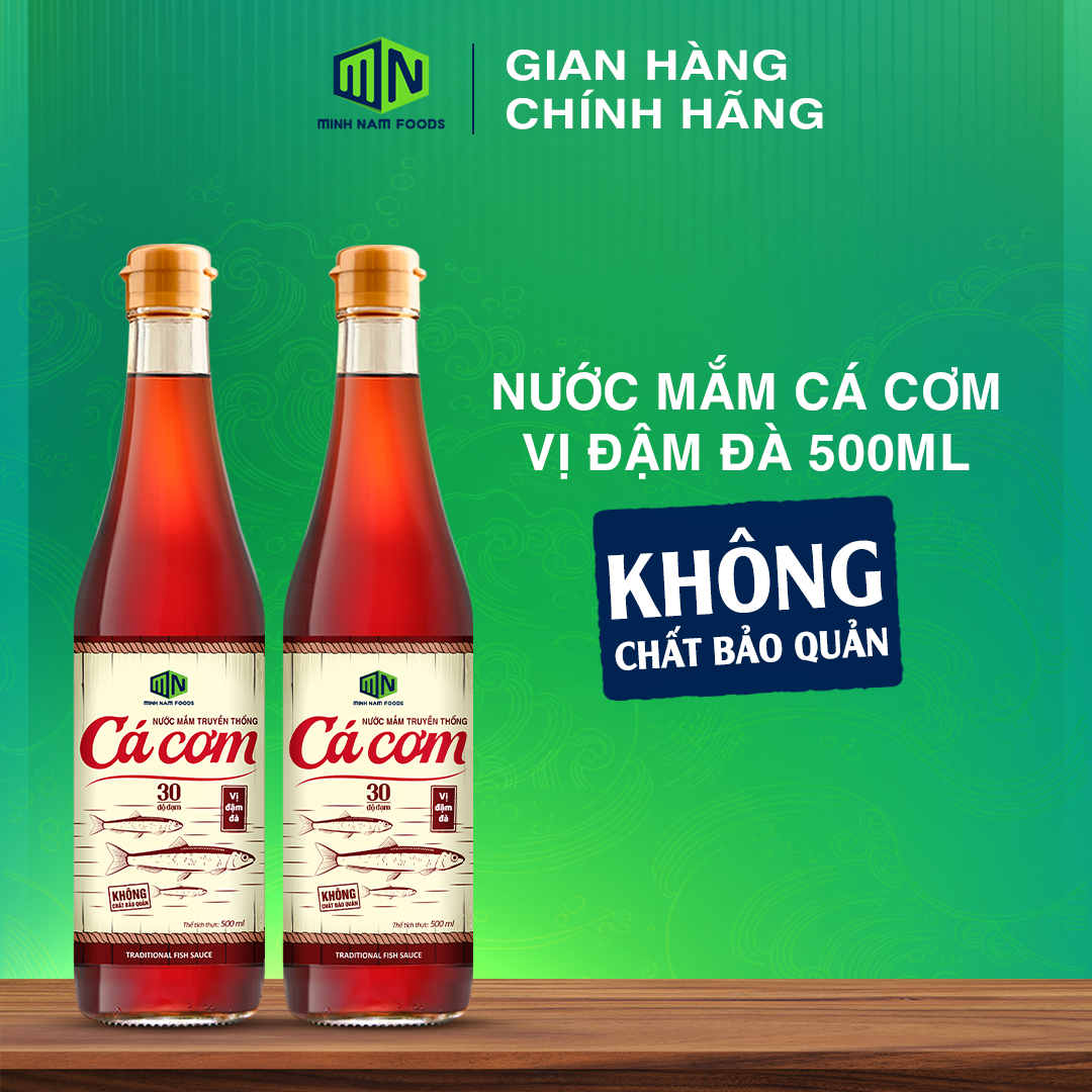 COMBO 2 Chai Nước Mắm Truyền Thống Phú Quốc Cá Cơm 500ML - Minh Nam Foods