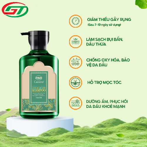Dầu gội hỗ trợ giảm gãy rụng, nuôi dưỡng tóc chắc khỏe cho tóc thưa yếu, mẹ bầu sau sinh Cazoova 320ml