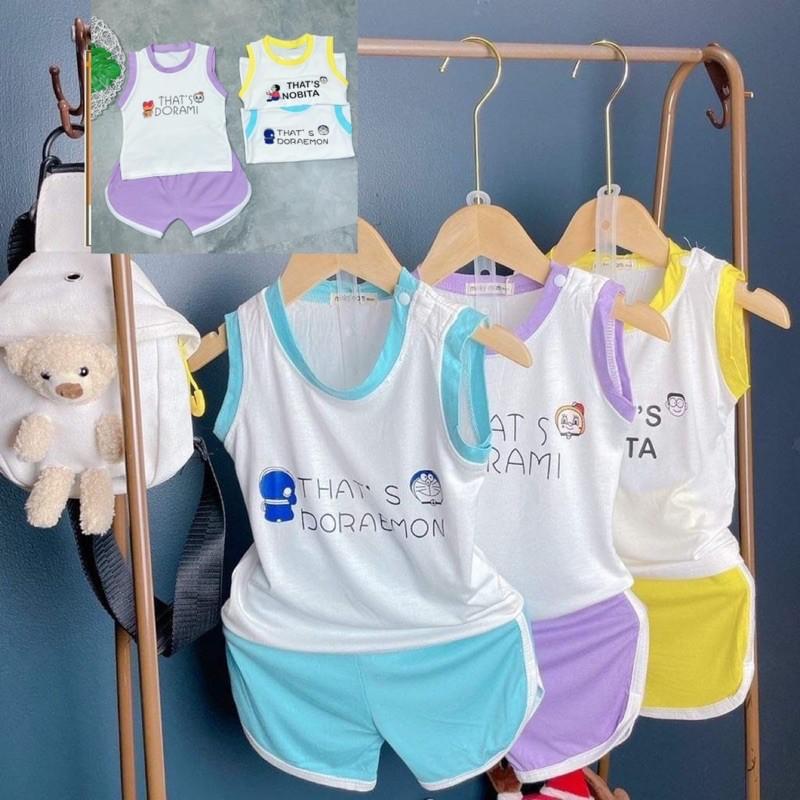 Bộ thun ba lỗ chất mềm mịn co giãn cho bé iu từ 7-20kg