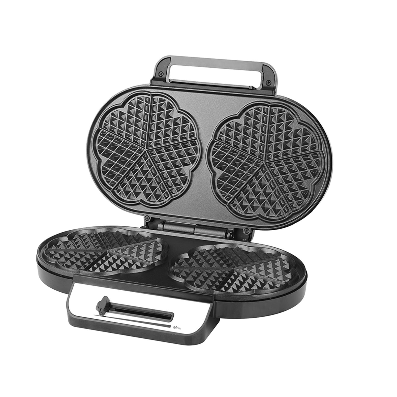 Waffle Iron 1200 W Máy làm bánh quế đôi trái tim kiểm soát nhiệt độ liên tục cong xuất 1200w