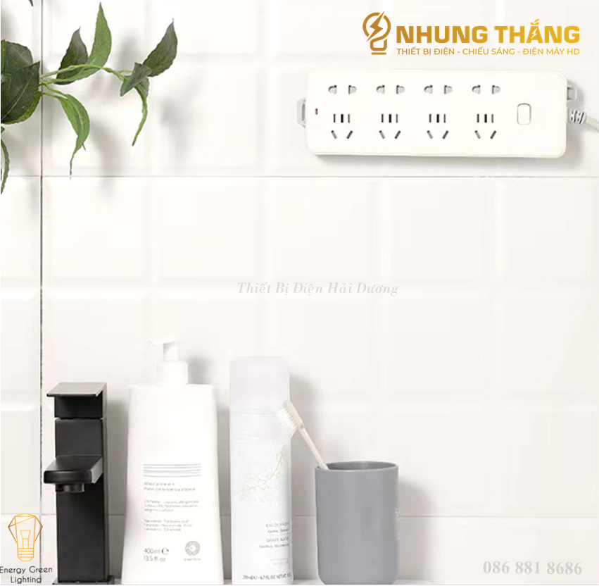 Combo Miếng Dán Tường - Treo Ổ Cắm Điện -  Modem Wifi - Giá Đỡ Treo Tường Cố Định Ổ Cắm Điện