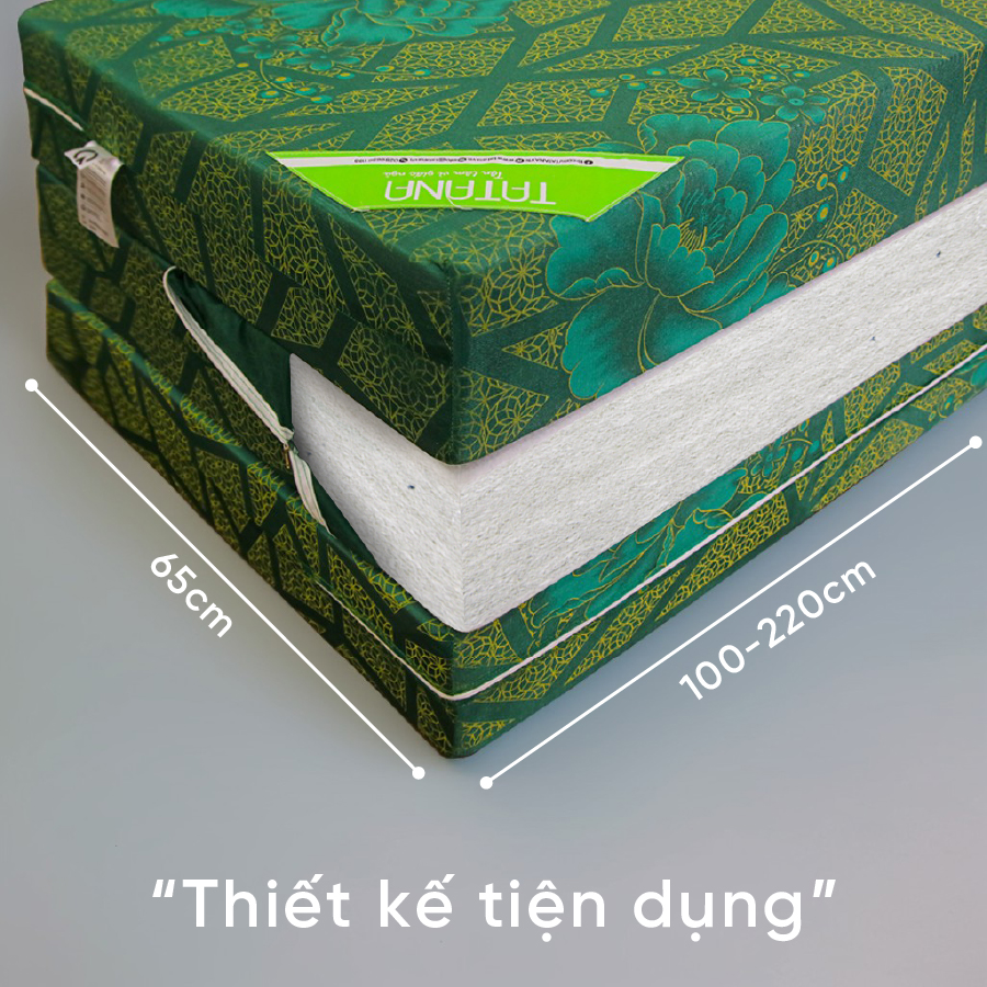 Đệm Bông Ép Gấp 3 Eva TATANA,Dễ Di Chuyển, Màu Ngẫu Nhiên, Bảo Hành 5 Năm