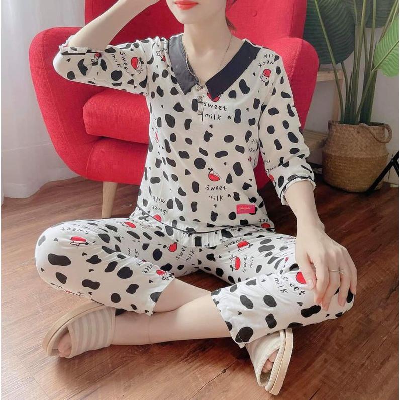 Set đồ bộ bò sữa cao cấp