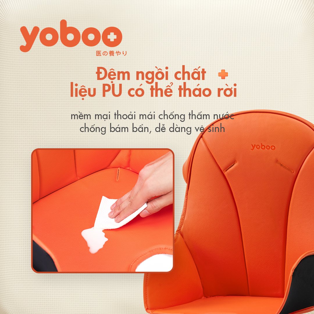 Ghế ăn dặm cho bé Yoboo YB-0015 gồm khay ăn khay chứa đồ, điều chỉnh chiều cao ghế và độ rộng khay ăn - Hàng chính hãng