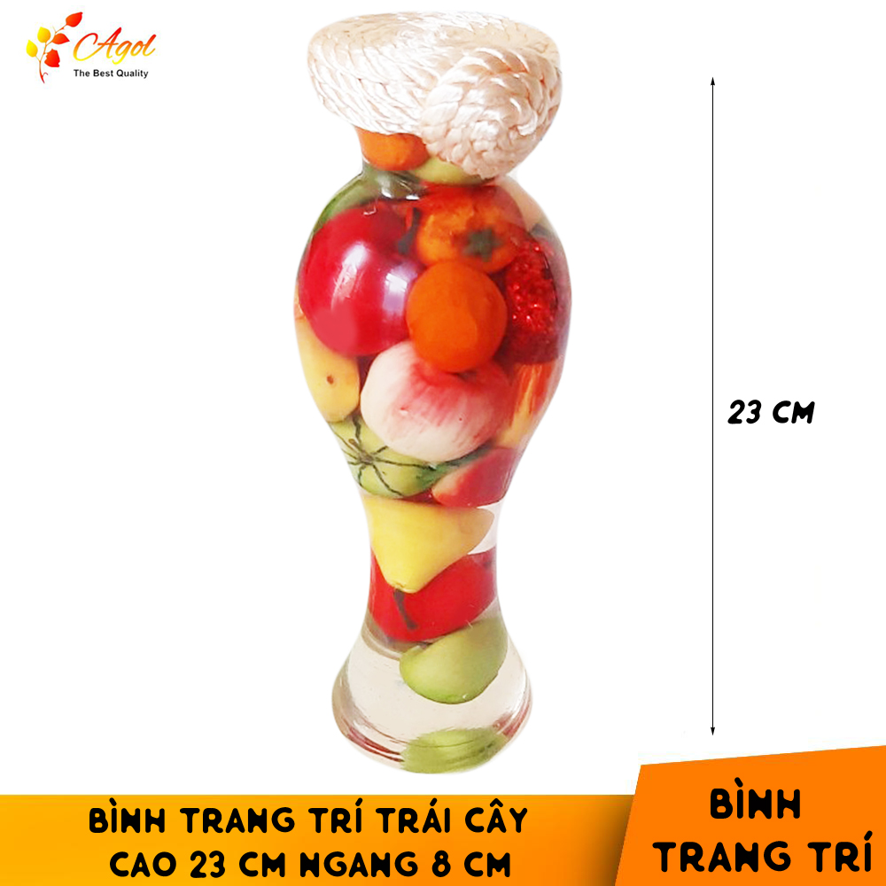 Bình trang trí trái cây loại trung (cao 23 cm * ngang 8 cm)