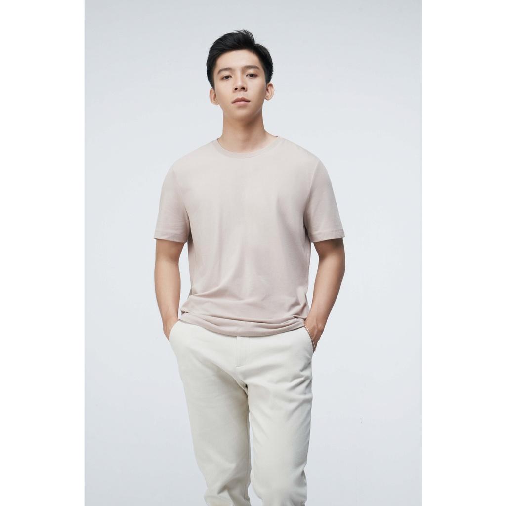 Áo thun trơn ngắn tay form fitted vải cotton mềm mát lạnh nhiều màu - 10S21TSH019CR2 | LASTORE MENSWEAR