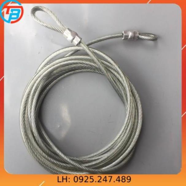 Dây cáp khóa xe bọc nhựa Phi 8mm - Dài 5 mét CÁP THÉP Thái Bình VinàN