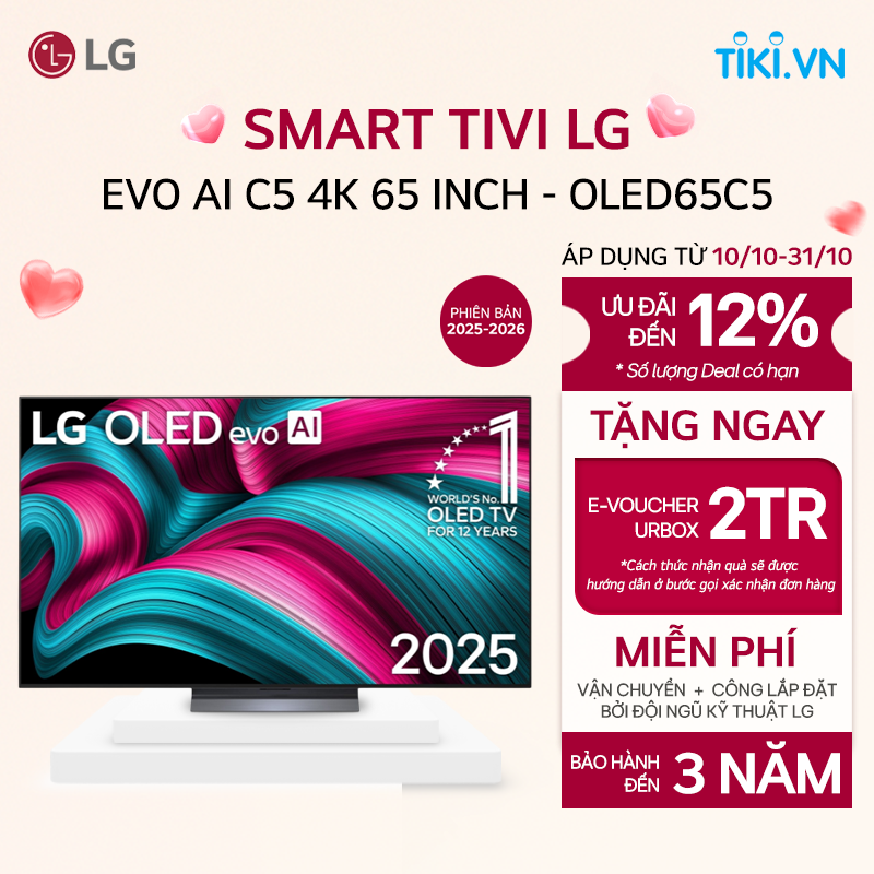 [Chỉ giao Miền Bắc/Nam] TV LG AI 2025 OLED evo AI C5 65 inch - Hàng chính hãng