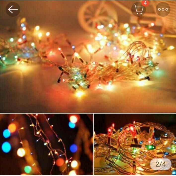 Đèn led trang trí noel - Dây đèn nháy nhiều màu