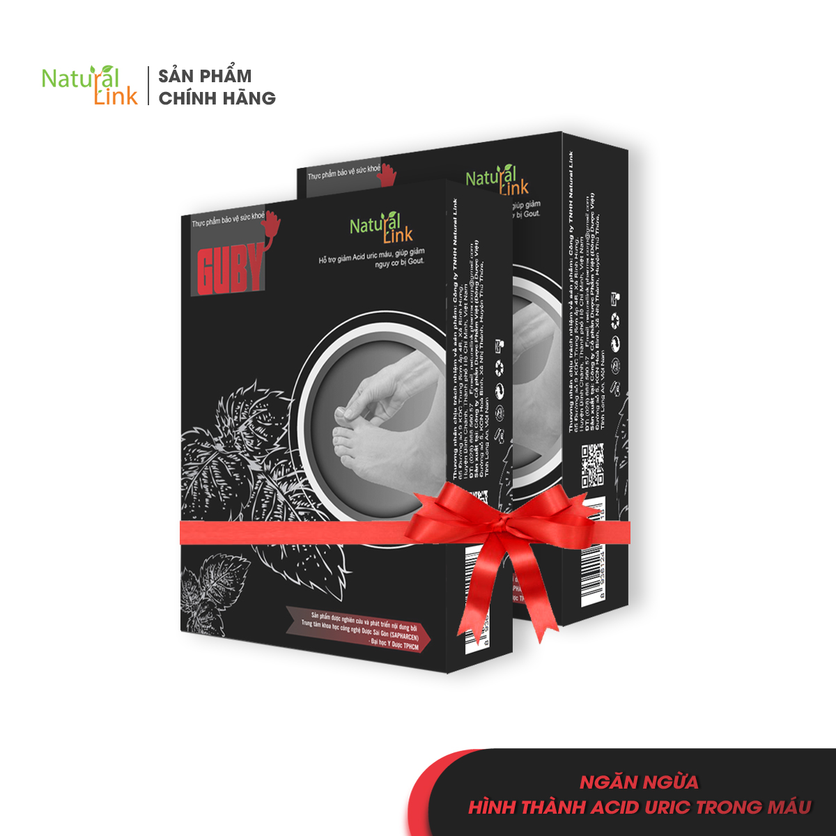 COMBO 2 hộp GUBY - Hạ Acid uric không gây tác dụng phụ- Đại học Y Dược TP.HCM Nghiên cứu