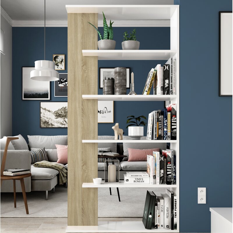 Kệ Sách Gỗ Đa Năng Nhiều Tầng, Dùng Làm Vách Ngăn Phòng SIB Decor KS268