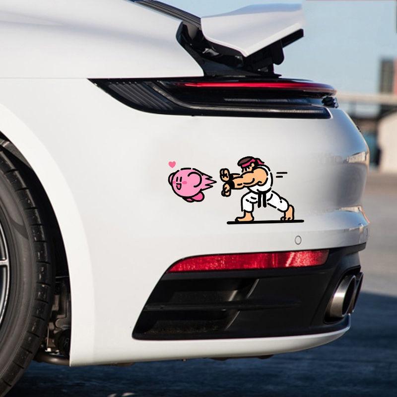 Kirby & KOF Sticker Dán xe máy chống thấm nước Decal trang trí kính chắn gió