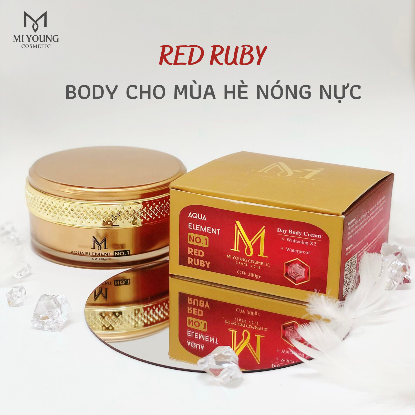 Kem Dưỡng Trắng Da Phân Tử Nước Mi Young Aqua Element No.1 (Phiên Bản Mới) - 200gr