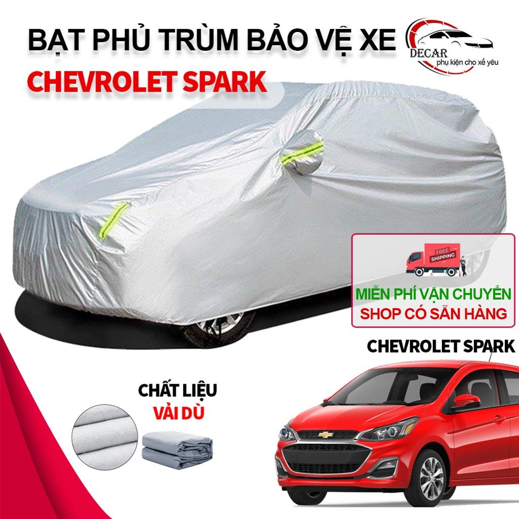 Bạt che phủ bảo vệ xe Chevrolet Spark, bạt vải dù Oxford thông minh trùm phủ kín xe ô tô 5 chỗ chống nắng, nóng, mưa