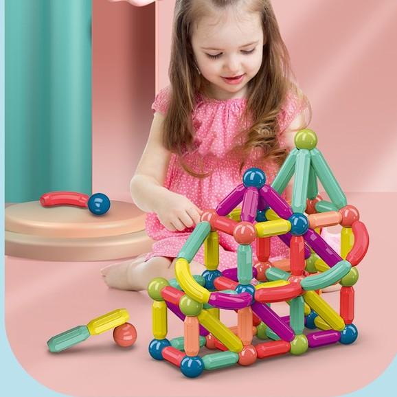 Đồ chơi xếp hình nam châm lego thông minh phát triển trí tuệ tư duy logic sáng tạo cho bé Magnetic Sticks Temo Toys