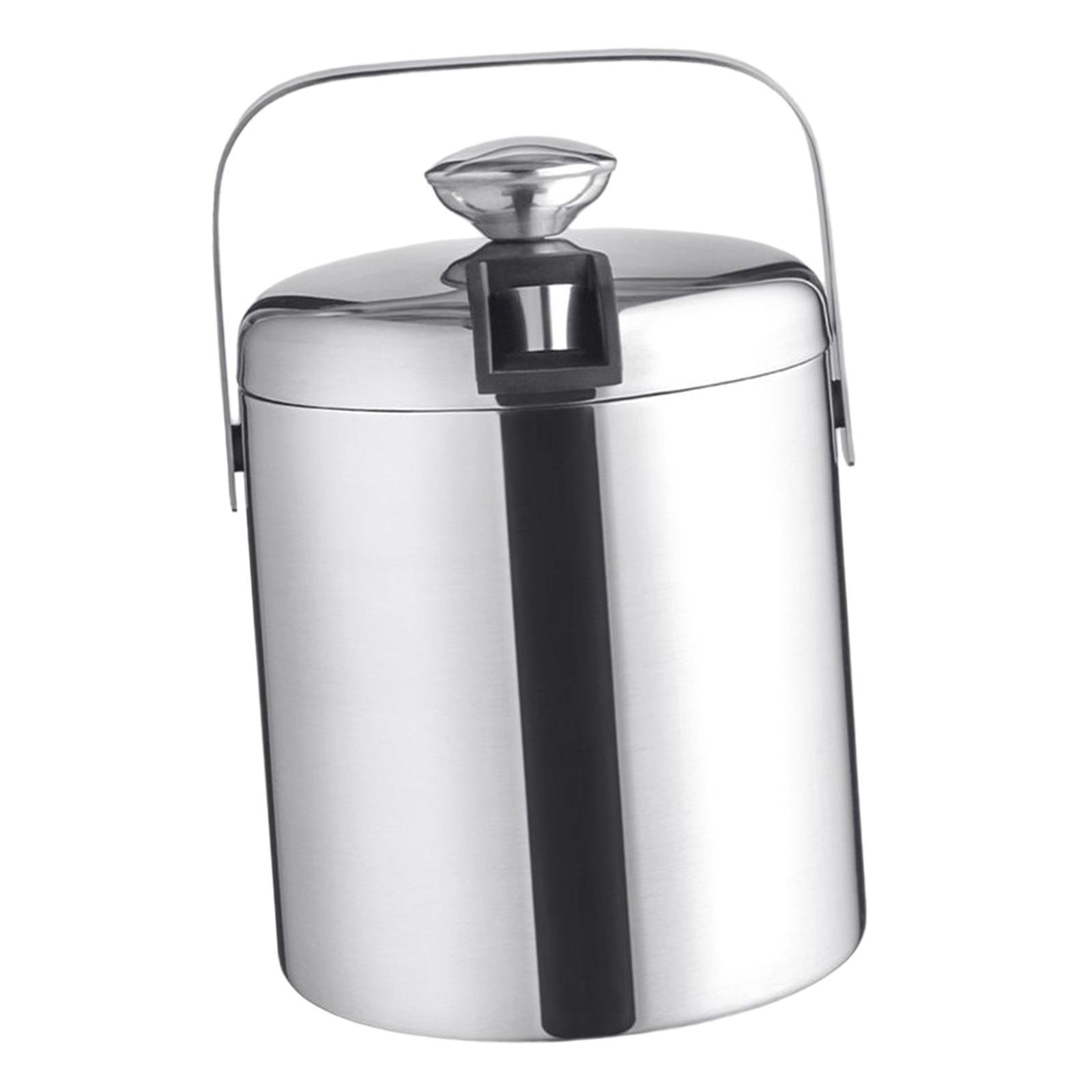 Stainless Steel Ice Beer Bucket Beer   Holder for Home BBQ Parties