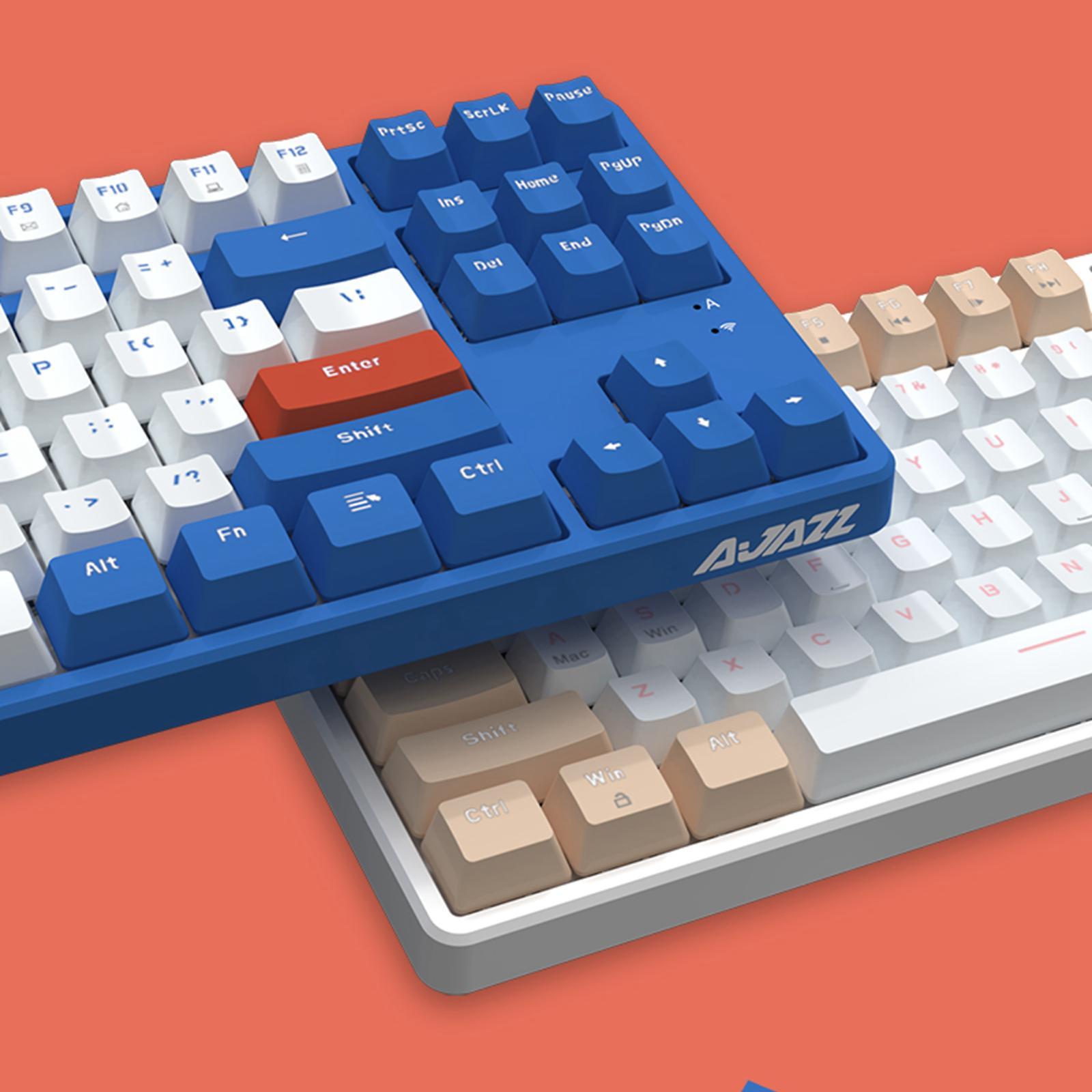 AK871 Mechanical Keyboard with A TKL Layout 87 Keys Wireless Office Keyboard