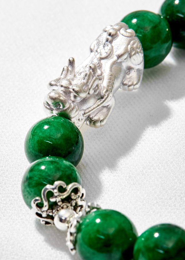 Vòng tay đá cẩm thạch phối tỳ hưu Ngọc Quý Gemstones