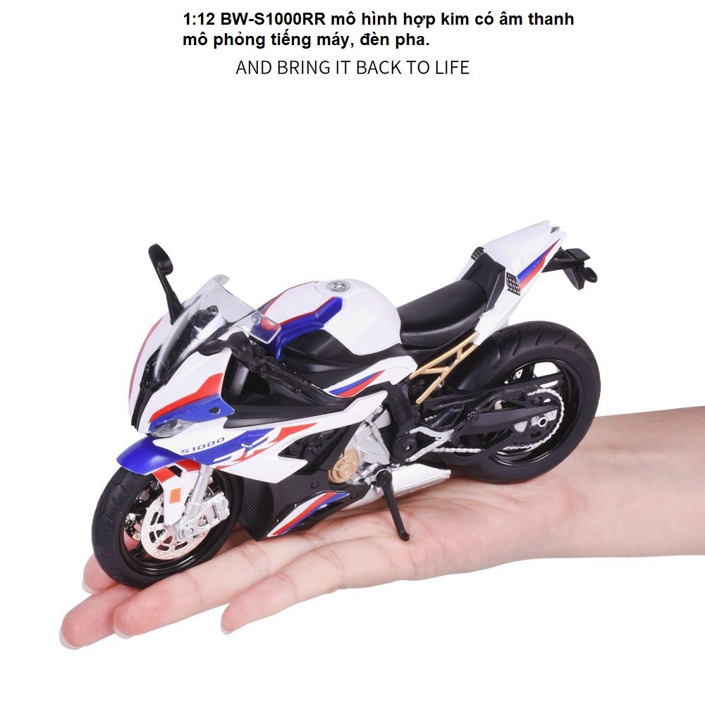 Mô hình xe motor S1000RR_Tỷ Lệ 1:12 hợp Kim cực ngầu