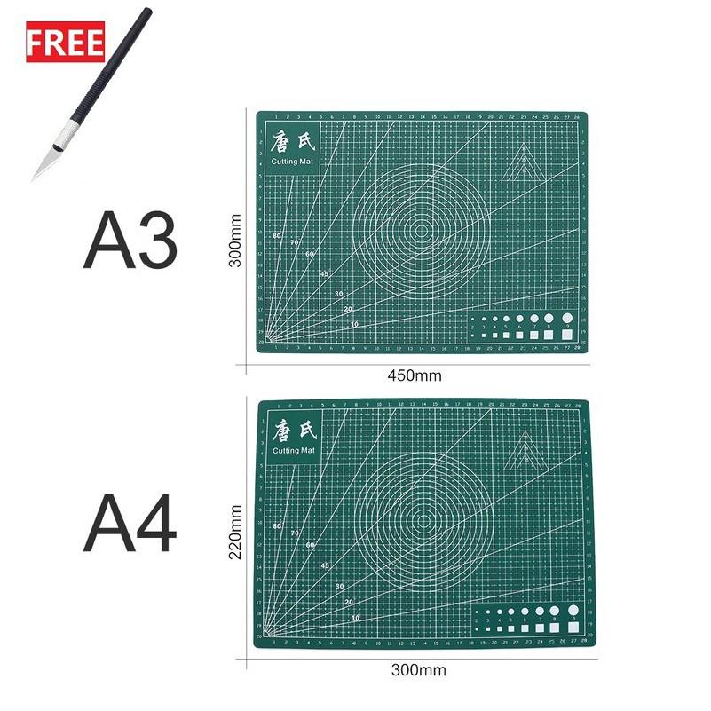 A3/A4 Tấm lót cắt giấy Cutting mat khổ Thớt cắt giấy kirigami