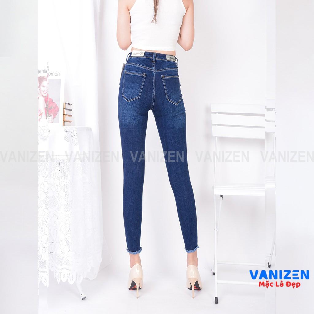 Quần skinnyjeans nữ 9 tấc trơn cạp cao co giãn tốt/VNXK/Kiểu trơn VANIZEN Shop mã 407