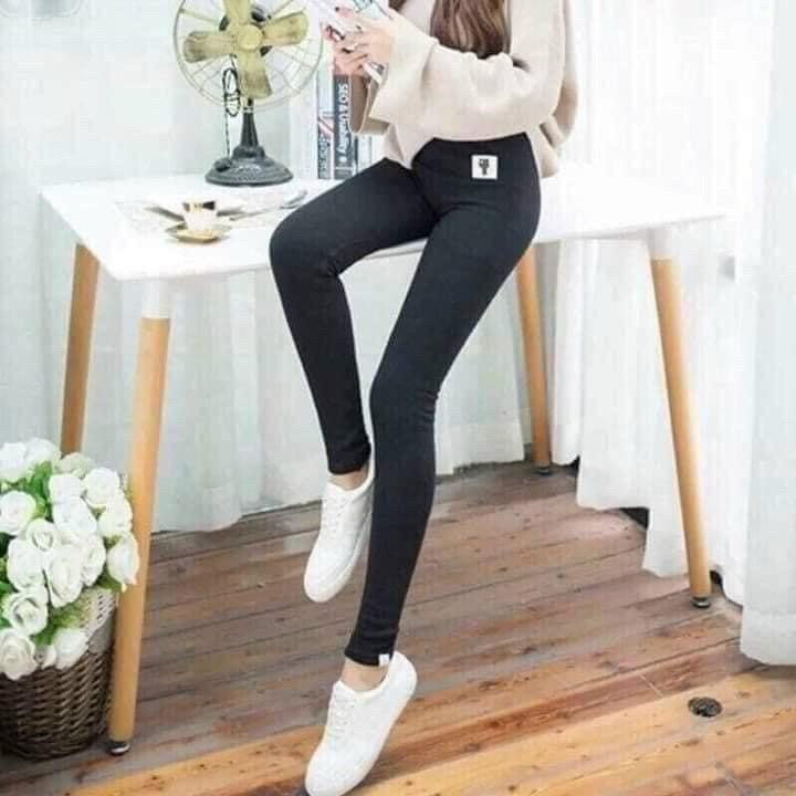 Quần legging lót lông tag mèo, legging co giãn, bền đẹp ấm áp