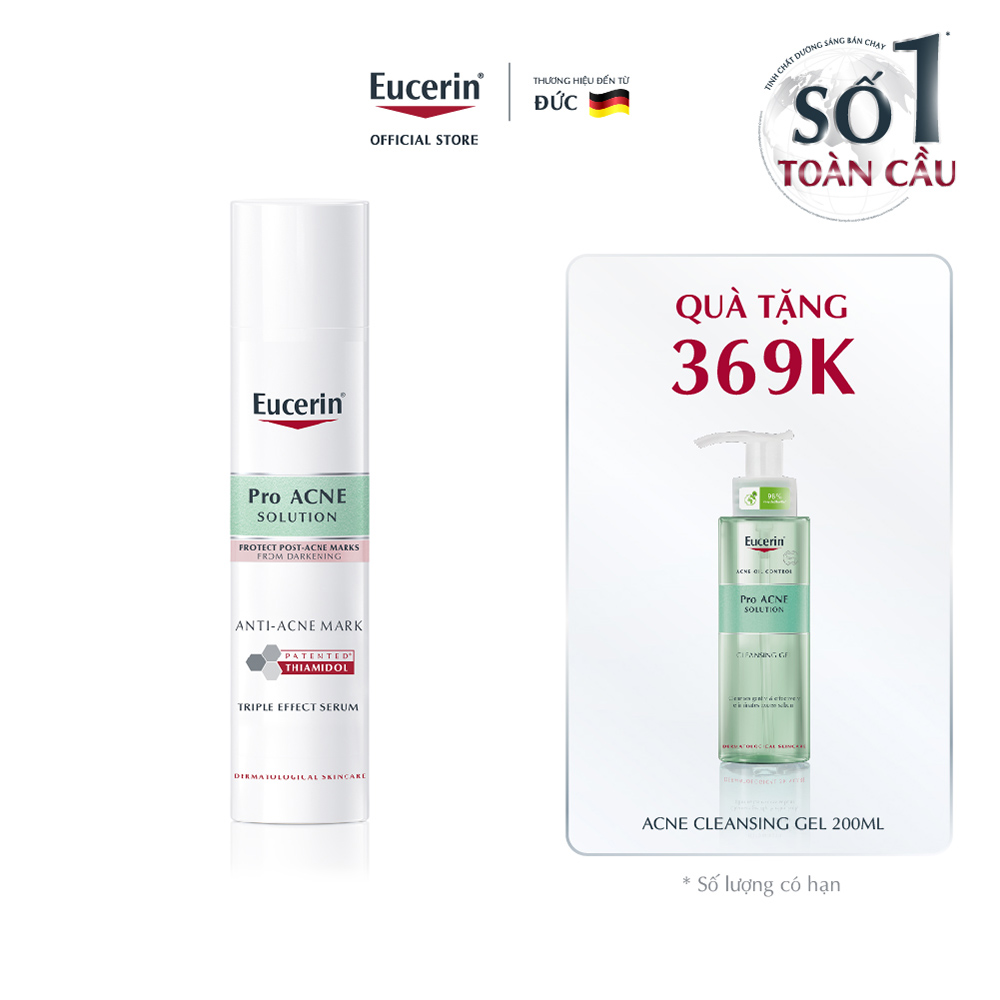 Tinh chất giảm thâm mụn & dưỡng sáng da Eucerin Pro Acne Triple Effect Serum 40ml.