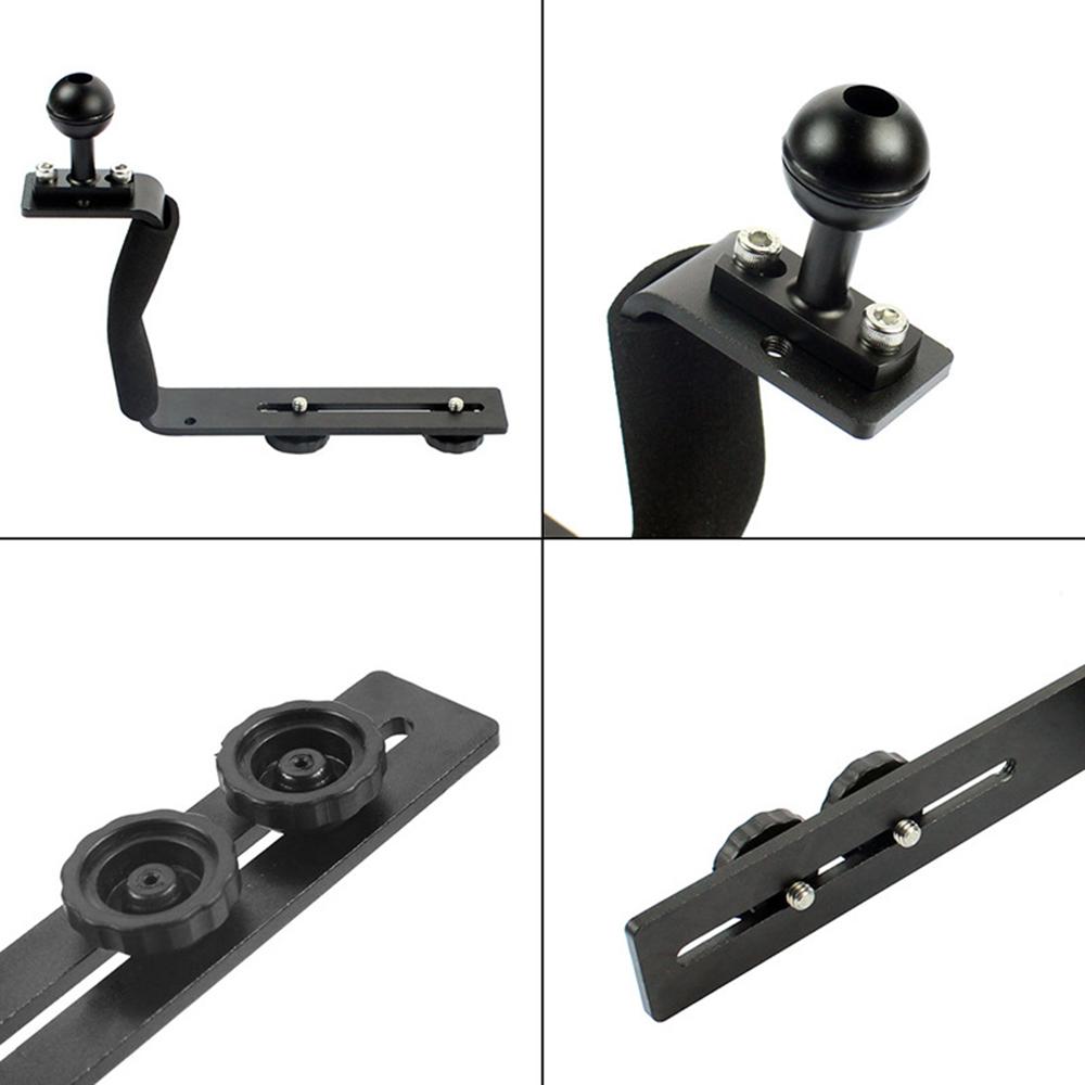 Aluminum Alloy Diving Tray Handle Underwater Camera Mount Rig Photography Plate Bracket with Ball for DSLR SLR Digital