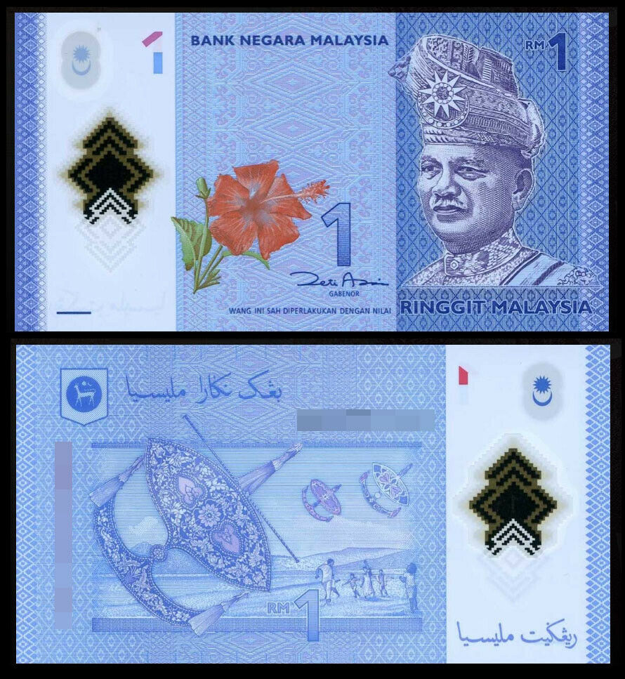 Tiền Đông Nam Á sưu tầm 1 ringgit polymer Malaysia