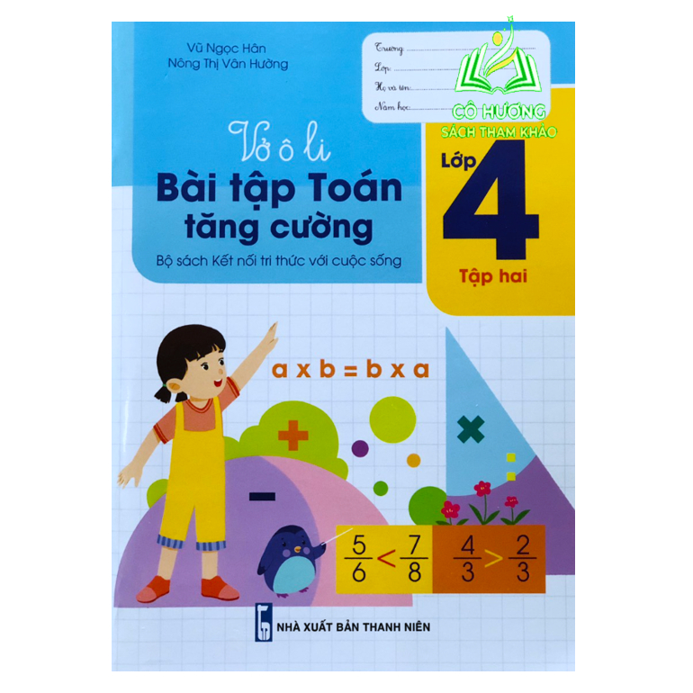 Sách - Combo Vở Ô li Bài Tập Toán Tăng Cường lớp 4 - tập 1 + 2 - BT