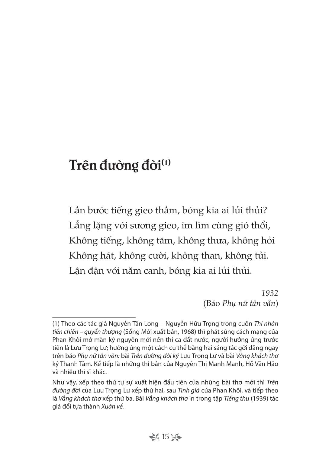 Sách - Tủ Sách Văn Học Trong Nhà Trường - Thơ Lưu Trọng Lư