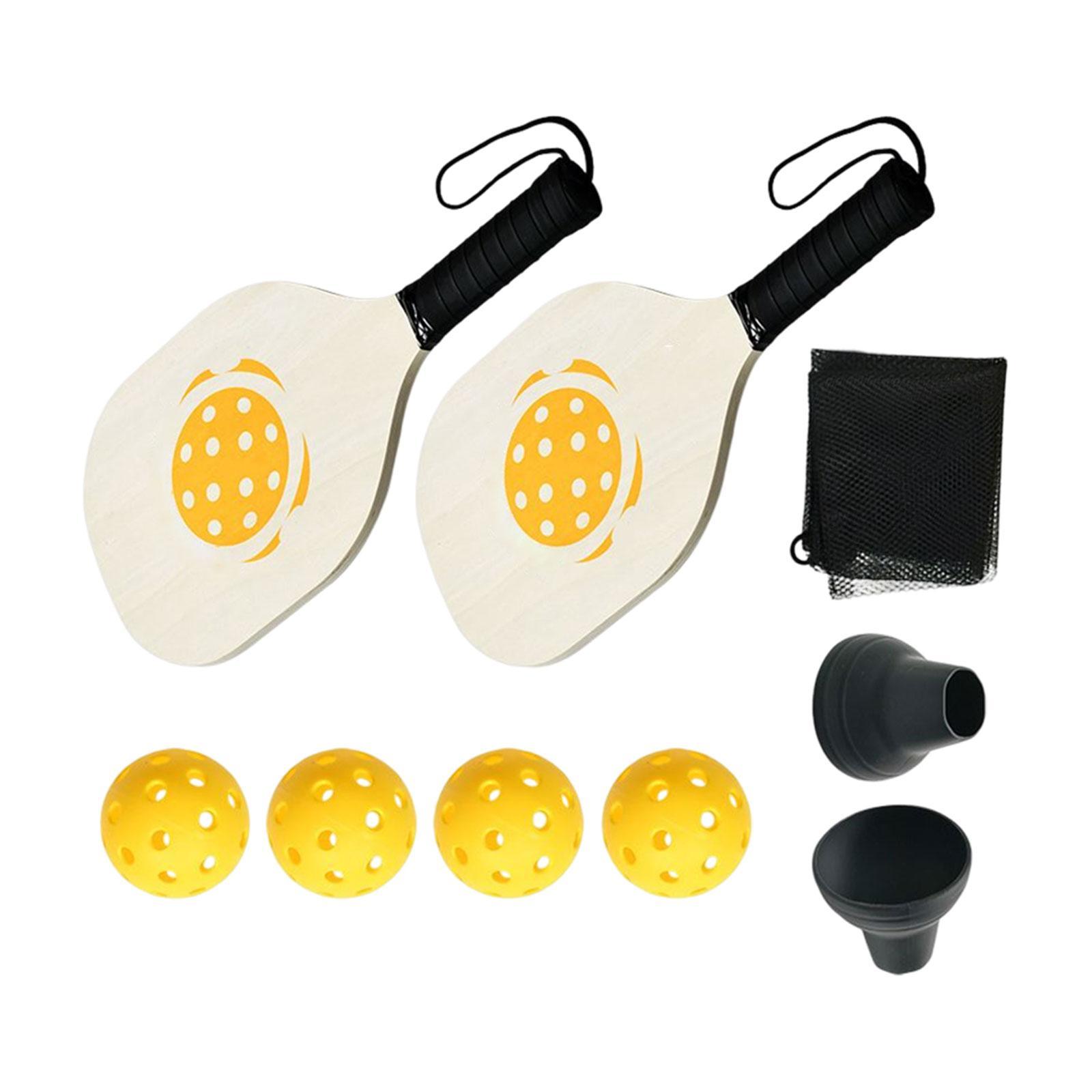 Lightweight Pickleball Paddles Set of 2 Rackets 4 Balls Portable Storage Bag