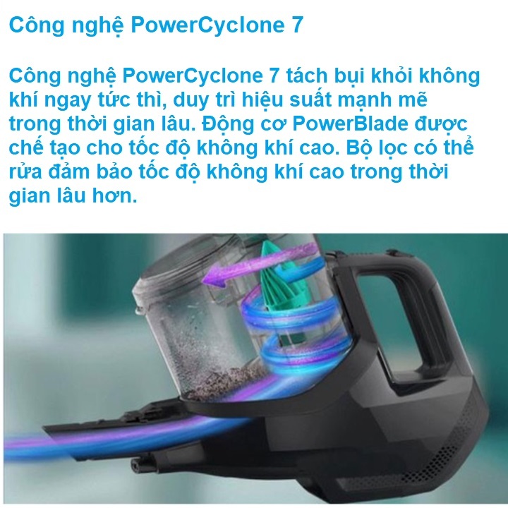 Máy hút bụi dùng pin cầm tay 3 trong 1: Hút bụi, lau sàn và cầm tay nhãn hiệu Philips FC6729/82 - HÀNG NHẬP KHẨU