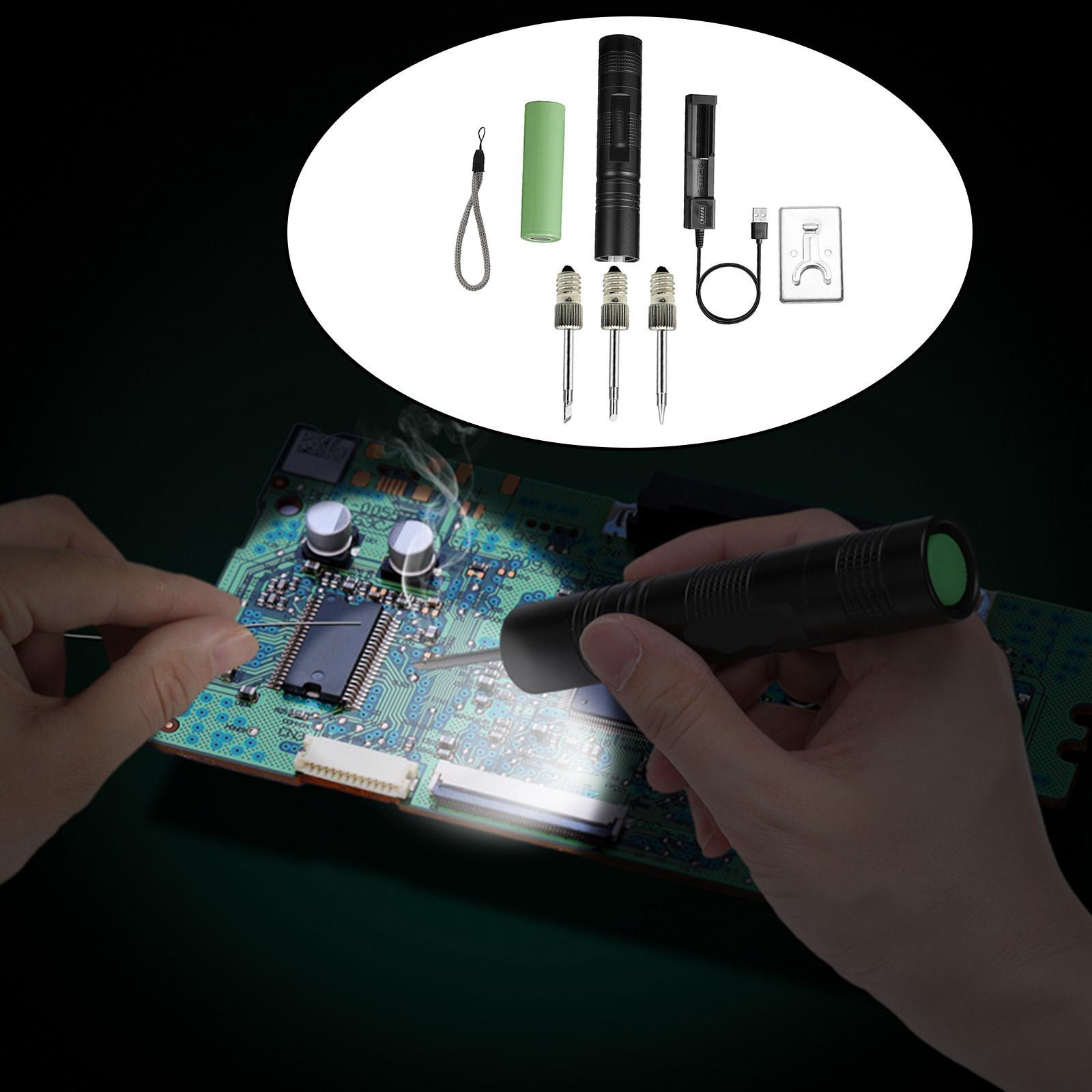 Aluminum Alloy Soldering Iron Kit USB Battery Powered Wireless Charging Welding Tool