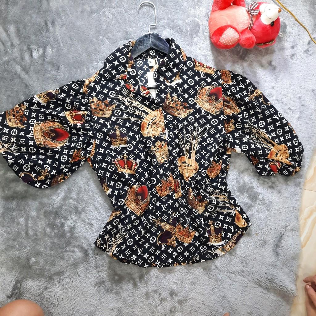 Áo sơmi công sở nữ tay phồng