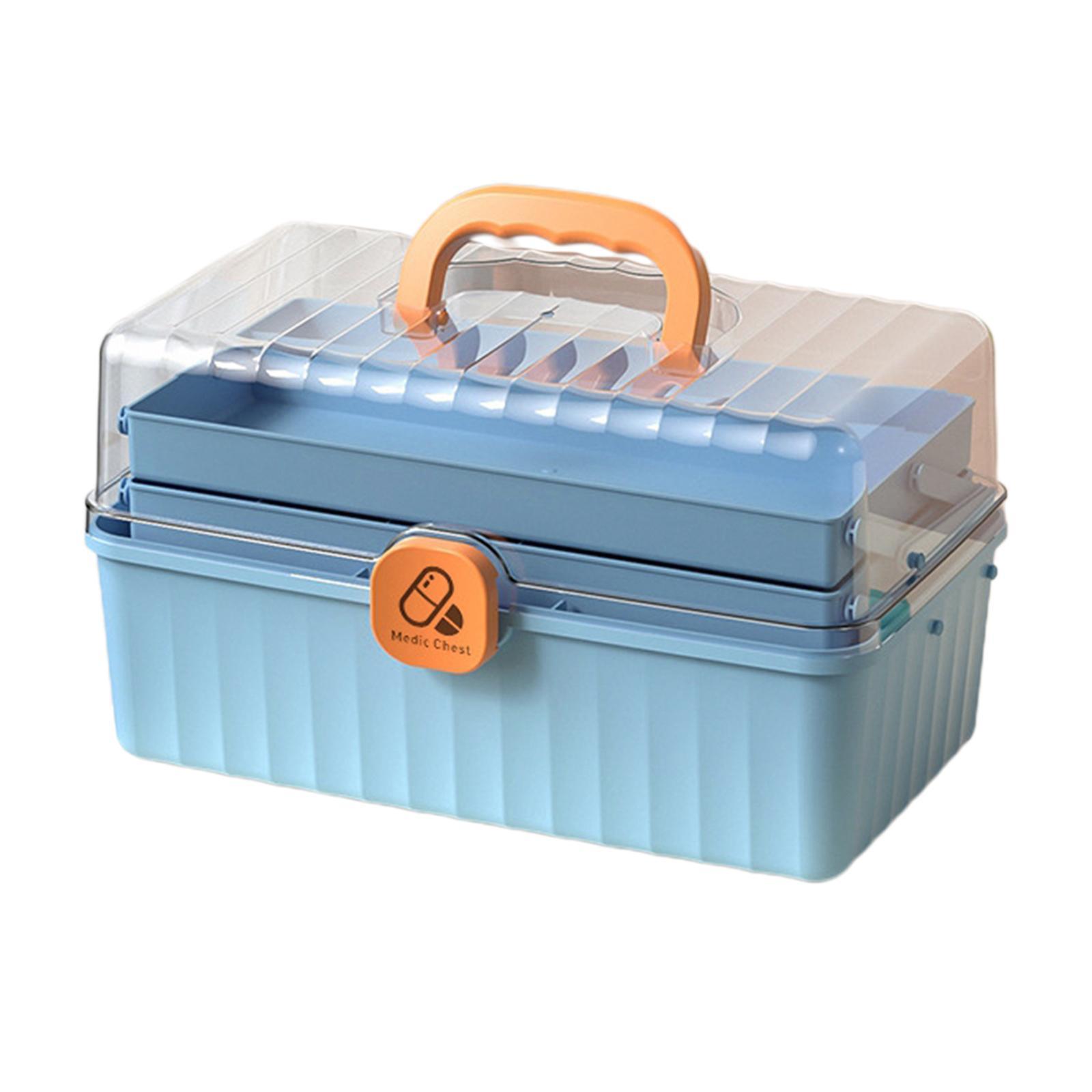 Multilayer Storage Cases Classified Organizer Blue Medium