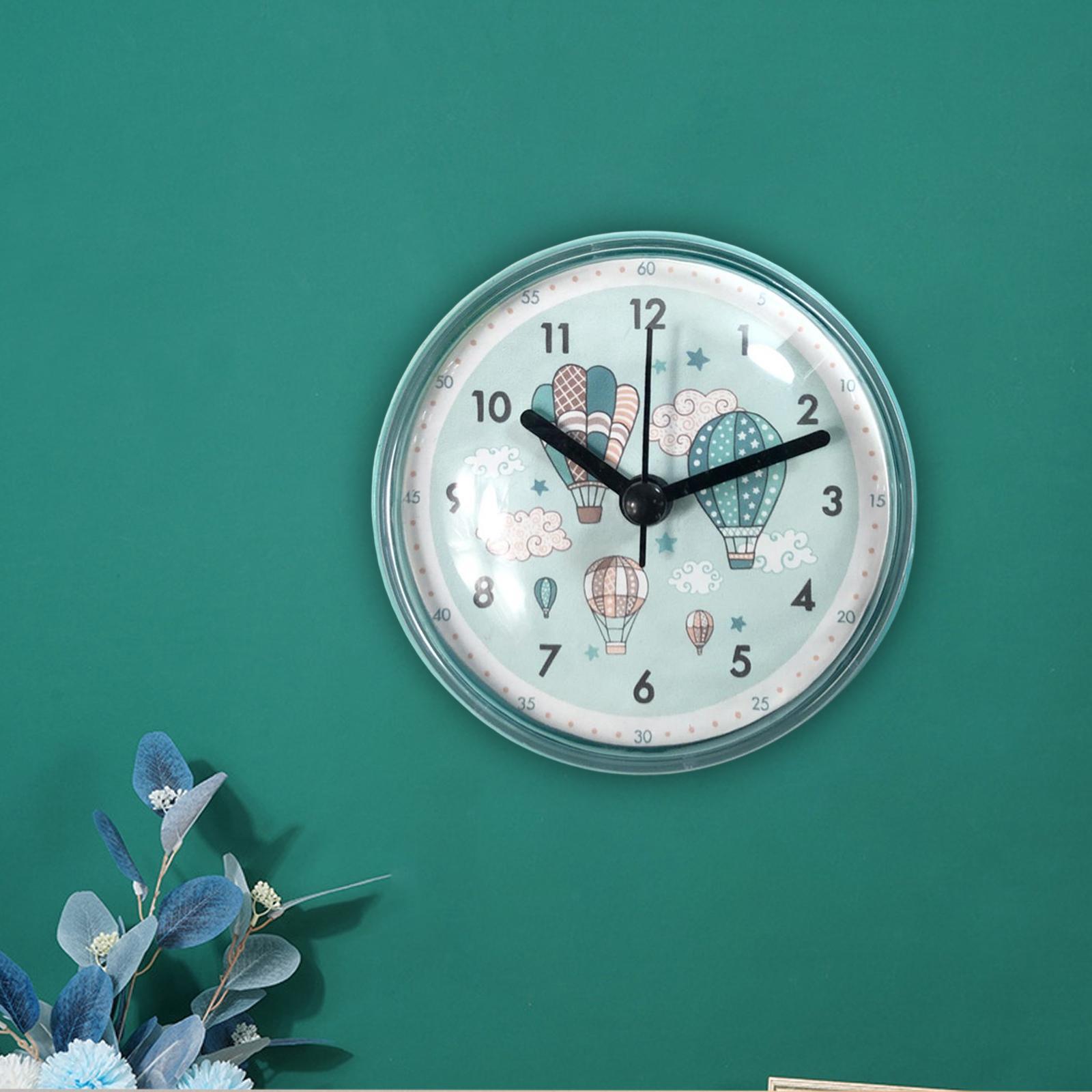 Table Clock Waterproof Mini Wall Clock for Desk Bathroom Decoration