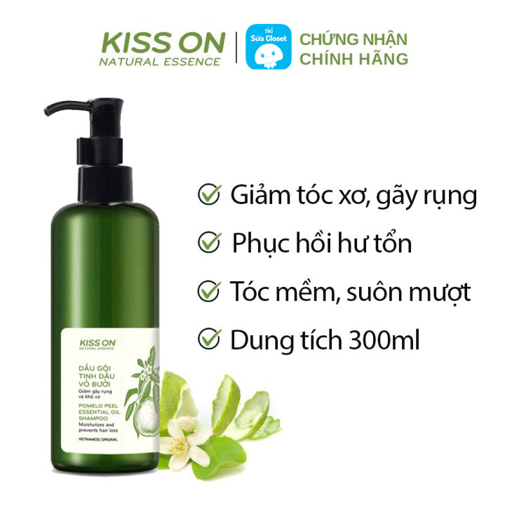 Dầu gội tinh dầu vỏ bưởi - Giảm  gãy rụng và khô xơ - Cung cấp dưỡng chất nuôi dưỡng chân tóc và da đầu - Phục hồi hư tổn giúp tóc suôn mượt và mềm mại