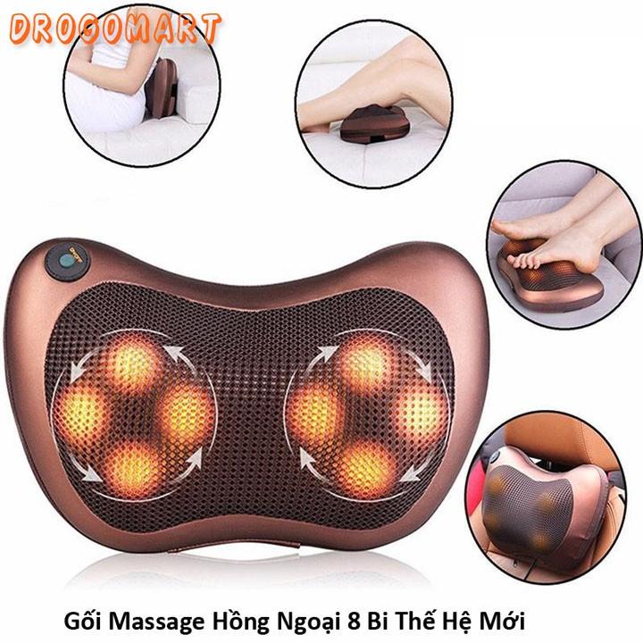 Gối Massage Hồng Ngoại 8 Bi, Massge Cổ Vai Gáy