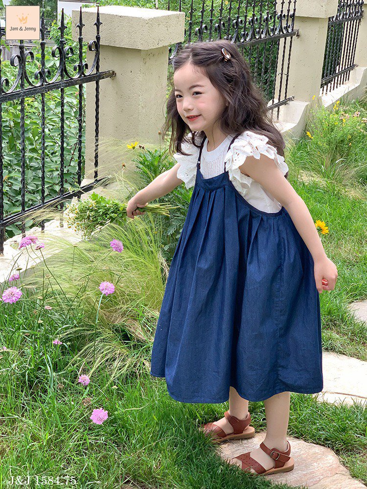 Set yếm đầm cho bé gái tone màu Hàn Quốc size 12-40kg hàng thiết kế cao cấp