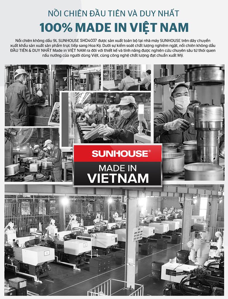 Nồi chiên không dầu Sunhouse 9 lít SHD4037  - Hàng chính hãng