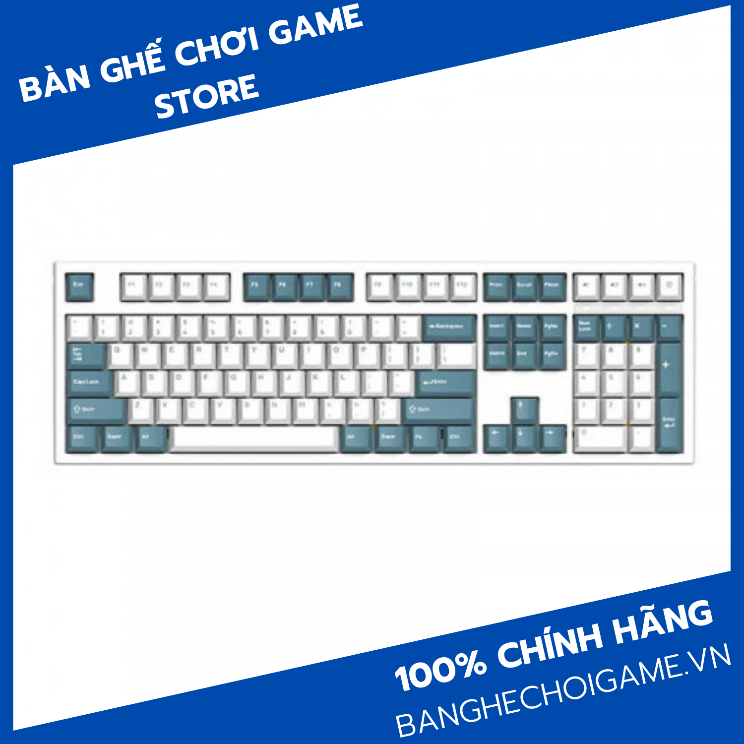 Bàn phím cơ FL-Esports GP108CP Aqua Green Kailh box switch - Hàng chính hãng